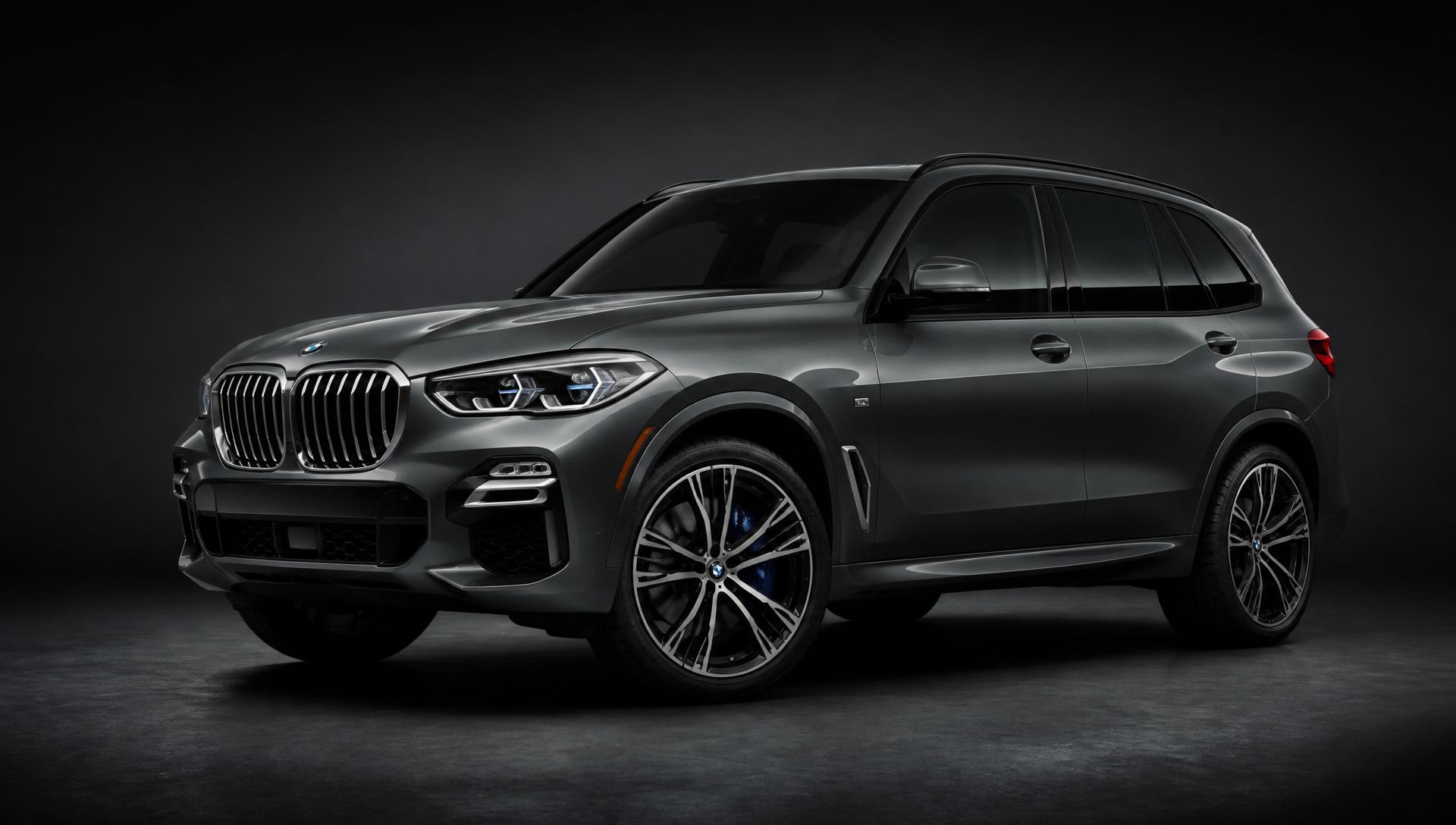 Used BMW X5 photographed at an auction facility